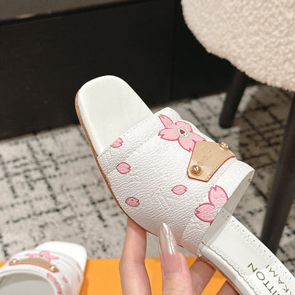 LV CHERRY HIGH HEELS 25S 55 MM IN WHITE CALFSKIN STYLE 3