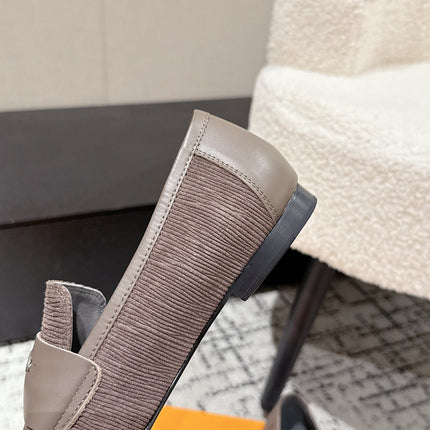 LV LOAFER 25S IN DUSTY ROSE BROWN SUEDE AND CALFSKIN