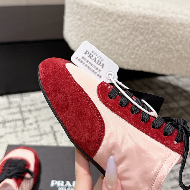 PRADA 25S DEXUN MULE IN RED SUEDE LEATHER