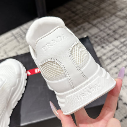 PRADA 25S MEN SNEAKERS IN WHITE CANVAS