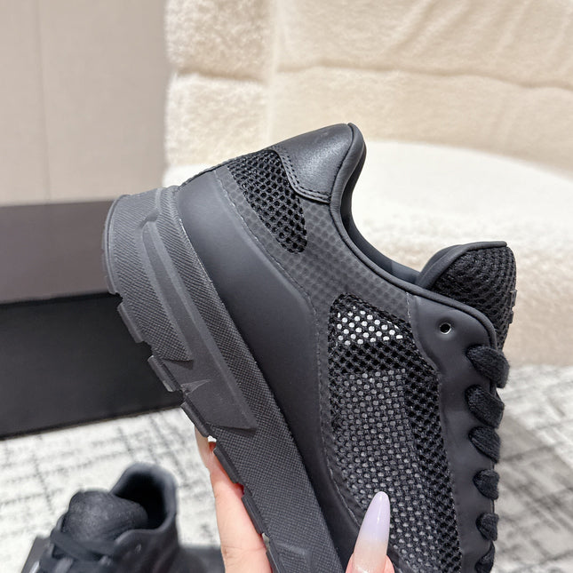 PRADA 25S MEN SNEAKERS IN BLACK CANVAS