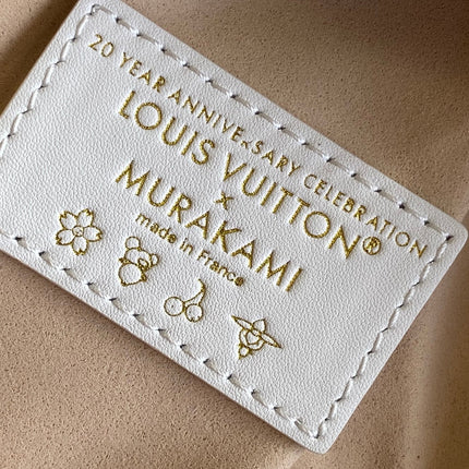 LV 25S SIDE TRUNK MM BAG 23 IN WHITE CALFSKIN GOLD HARDWARE