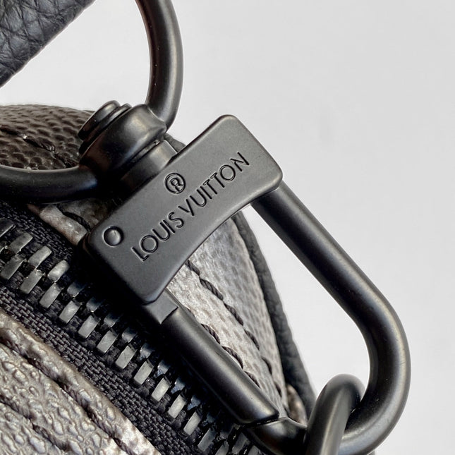 LV 25S NIL MESSENGER BAG 25 IN DAMOFLAGE BLACK CALFSKIN