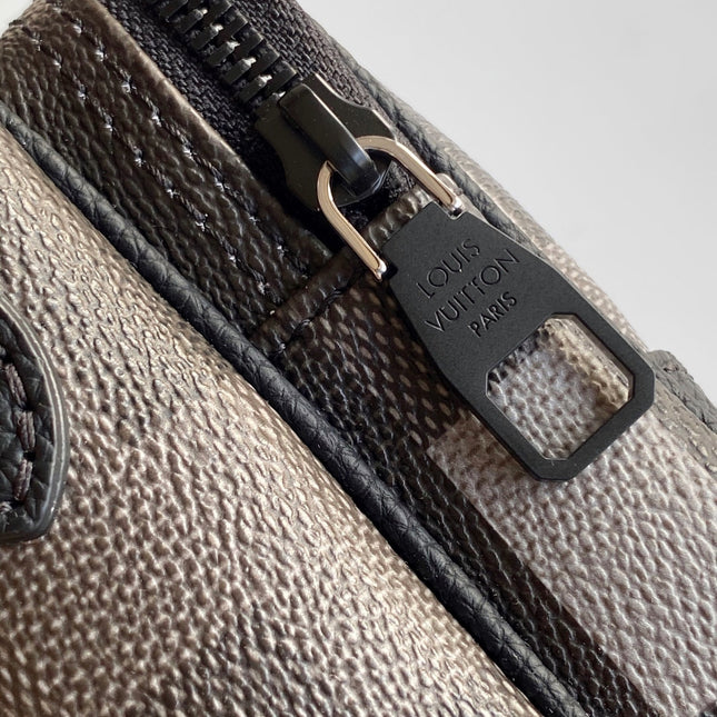 LV 25S NIL MESSENGER BAG 25 IN DAMOFLAGE BLACK CALFSKIN