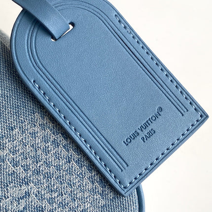 LV 25S POCHETTE ACCESSORIES XL 28 IN BLUE CANVAS DAMIER DENIM