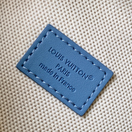 LV 25S RUSH BUMBAG 30 IN BLUE CANVAS DAMIER DENIM
