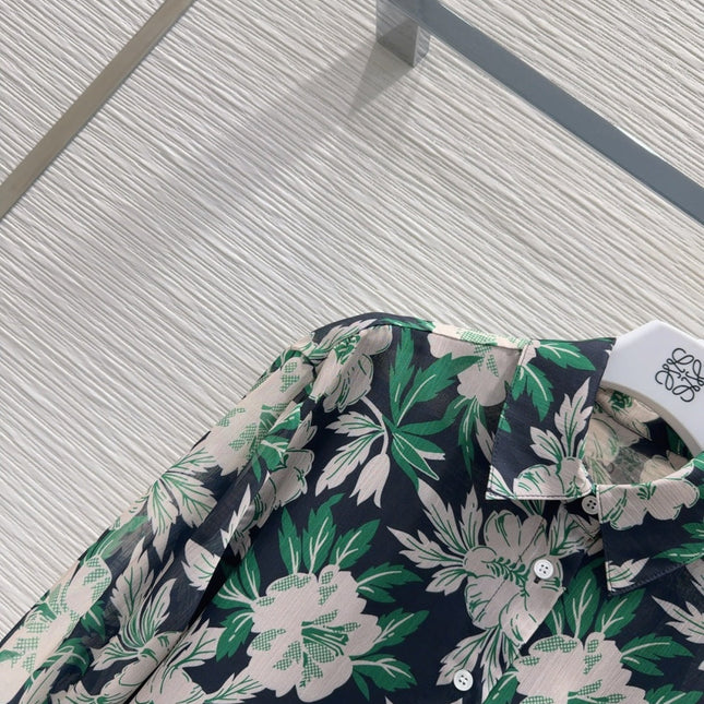 Loewe 2025 Floral Shirt Polyester Fiber