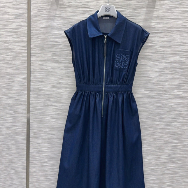 Loewe 2025 Denim Dress Blue Cotton