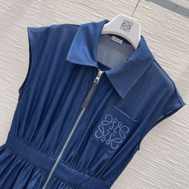 Loewe 2025 Denim Dress Blue Cotton