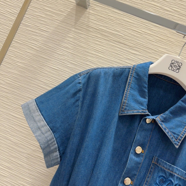 Loewe 2025 Dress Blue Denim Cotton