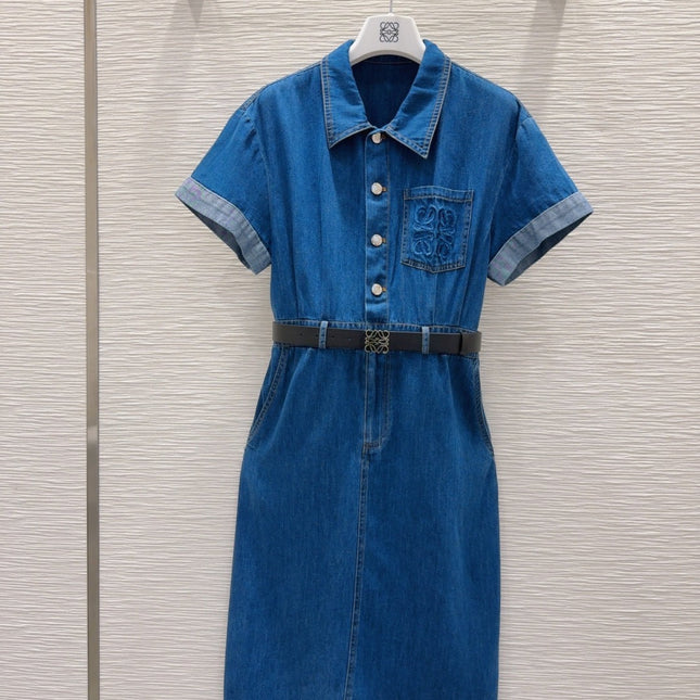 Loewe 2025 Dress Blue Denim Cotton