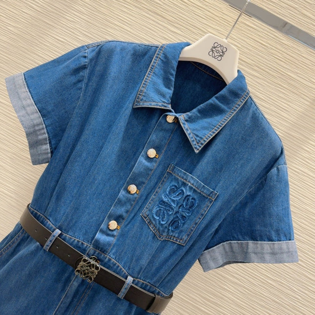 Loewe 2025 Dress Blue Denim Cotton