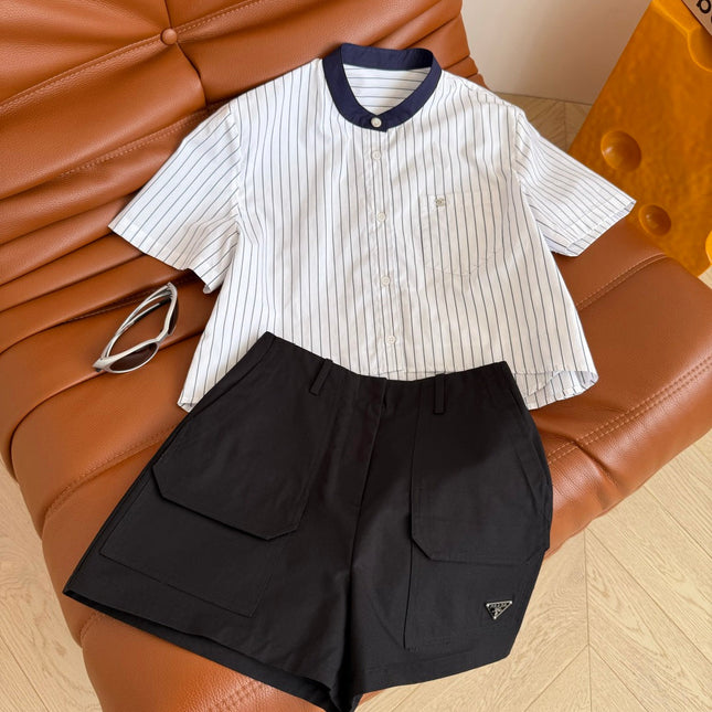 CC 25 Strped Shirt White Cotton