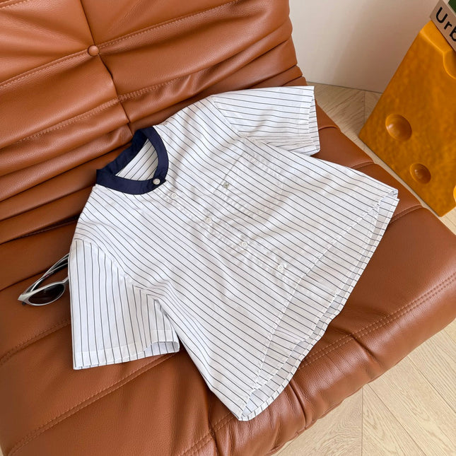 CC 25 Strped Shirt White Cotton