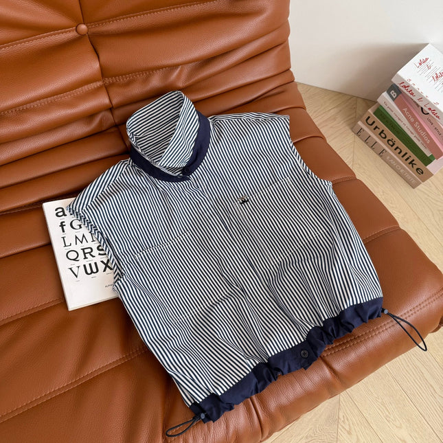 CC 25 Striped Shirt Navy Blue White Cotton