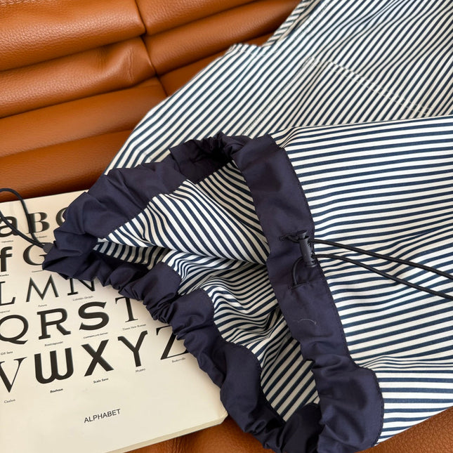 CC 25 Striped Shirt Navy Blue White Cotton