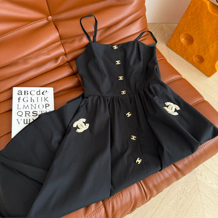 CC 25 double C Dress Black Cotton