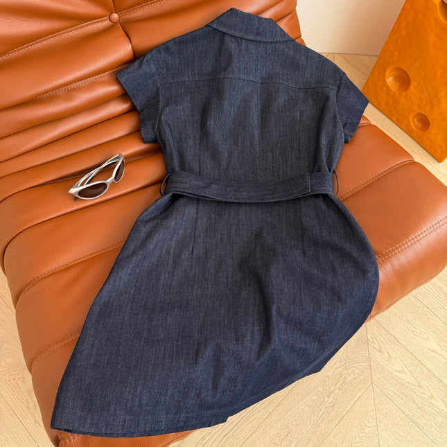 CC 25 Double C Denim Dress Blue Cotton