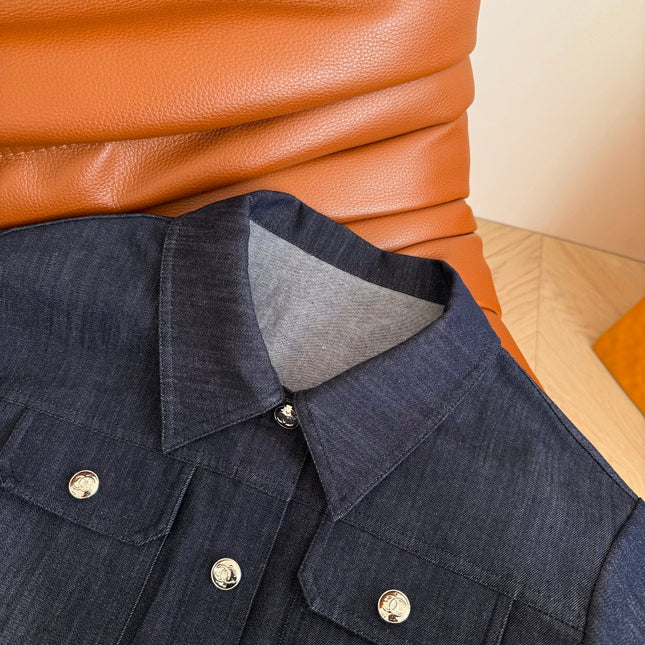 CC 25 Double C Denim Dress Blue Cotton