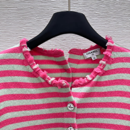 Chanel Cardigan Pink mix Gray Cachemire 232766