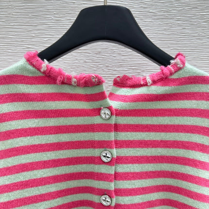 Chanel Cardigan Pink mix Gray Cachemire 232766