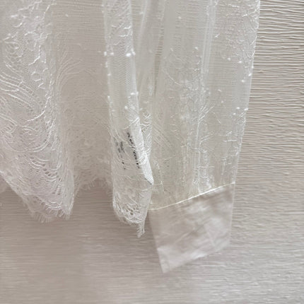 MIUMIU LONG-SLEEVE LACE SHIRT 267993