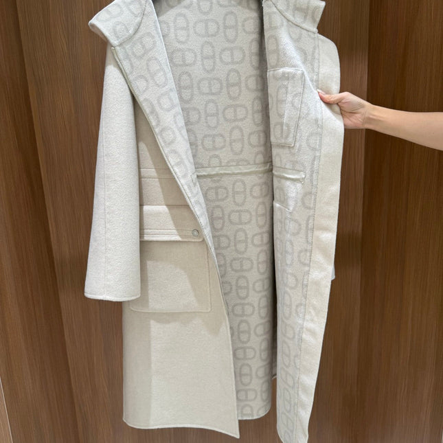 HERMES 25S CASHMERE COAT 195