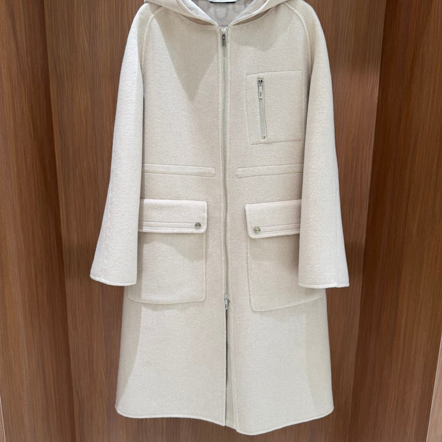 HERMES 25S CASHMERE COAT 195