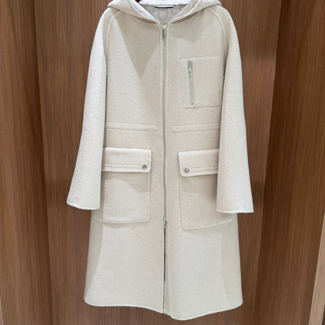 HERMES 25S CASHMERE COAT 195