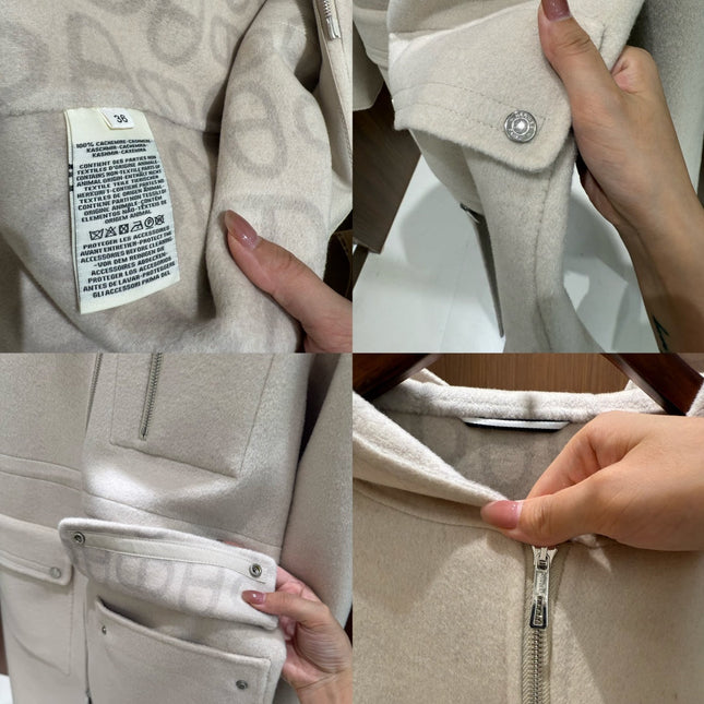 HERMES 25S CASHMERE COAT 195