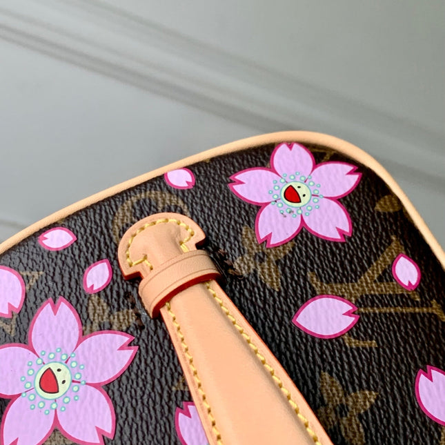 NICE MINI TOILETRY BAG 20 IN SAKURA BROWN MONOGRAM COATED CANVAS