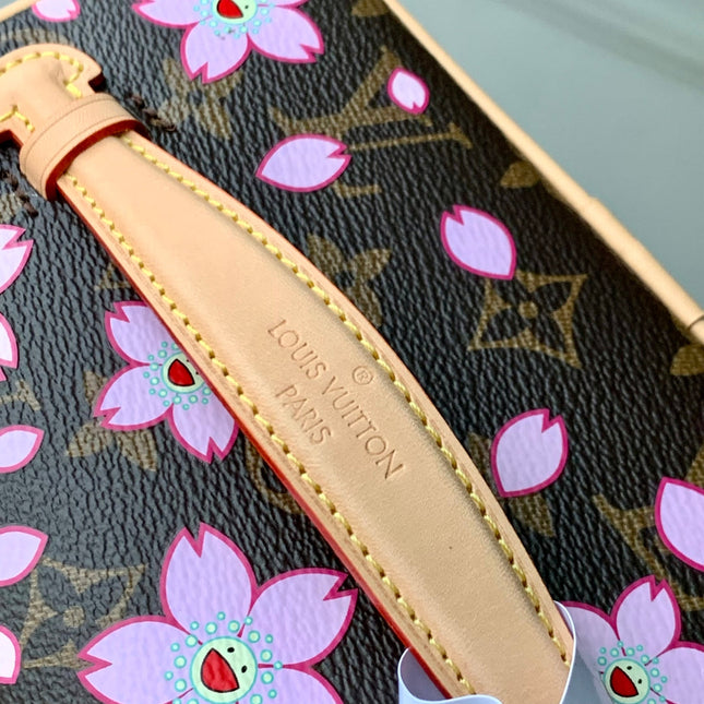 NICE MINI TOILETRY BAG 20 IN SAKURA BROWN MONOGRAM COATED CANVAS