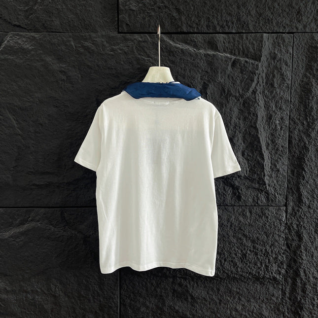 T-SHIRT WITH LV SILK SCARF IN JERSEY FABRIC 265970