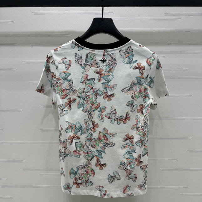 Dior 25C T-Shirt Papillon multicolore Pattern 228799