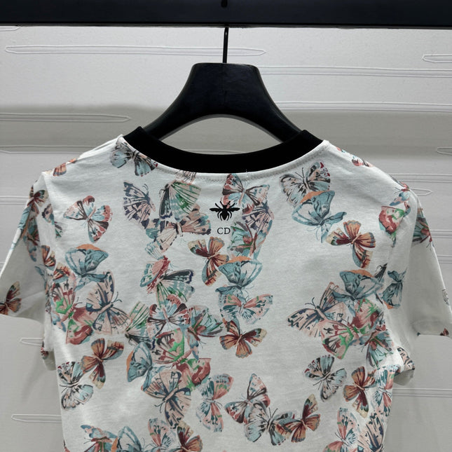 Dior 25C T-Shirt Papillon multicolore Pattern 228799