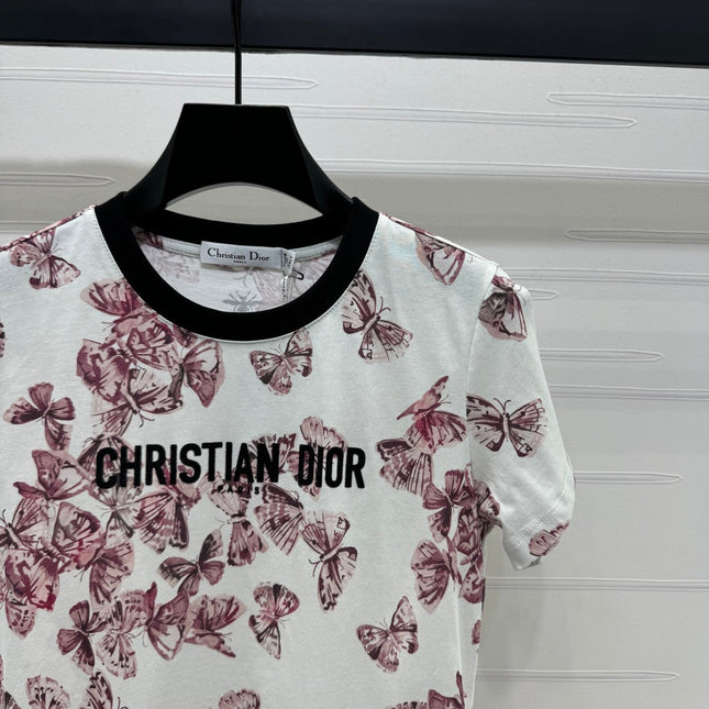 Dior 25C T-Shirt Papillon multicolore Pattern 228799