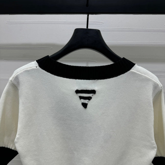 PRADA SHORT-SLEEVE KNIT TOP 269463