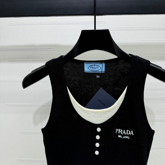 Prada 25 Tank Top Wool with Acrylic 233445