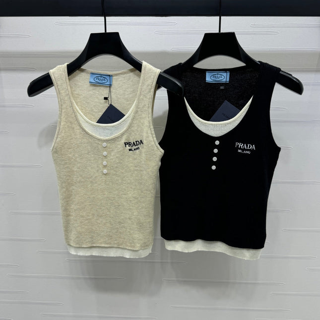 Prada 25 Tank Top Wool with Acrylic 233445
