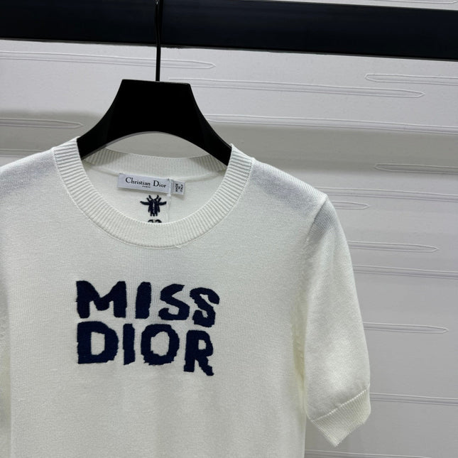 DIOR 25S MISS KNIT SHORT SLEEVE TOP 264242