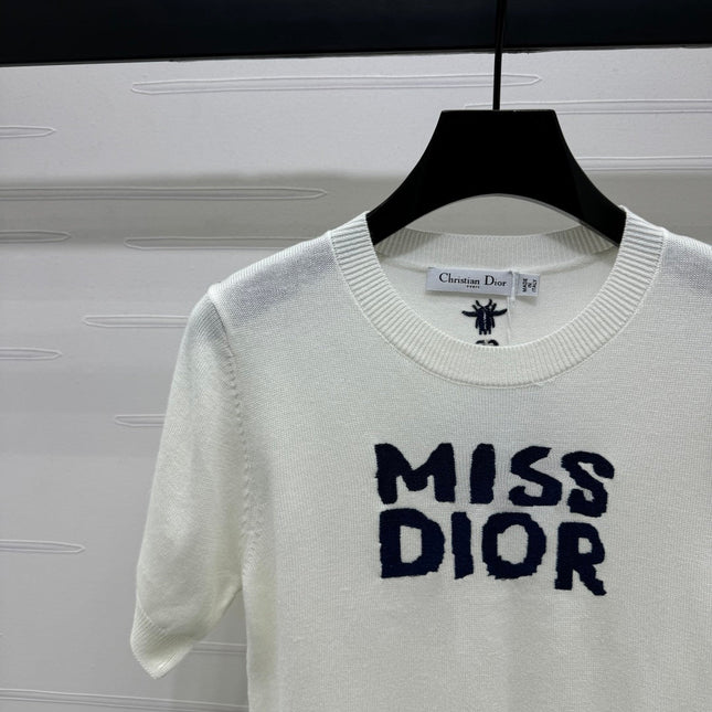 DIOR 25S MISS KNIT SHORT SLEEVE TOP 264242