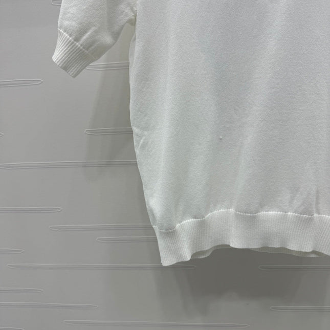 DIOR EMBROIDERED LOGO KNIT POLO SHIRT