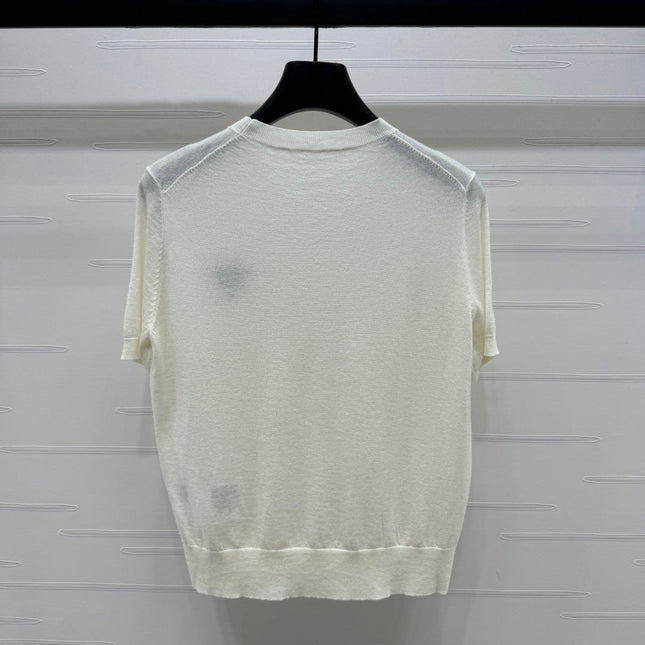 PRADA SHORT-SLEEVE EMBROIDERED LOGO T-SHIRT 269460