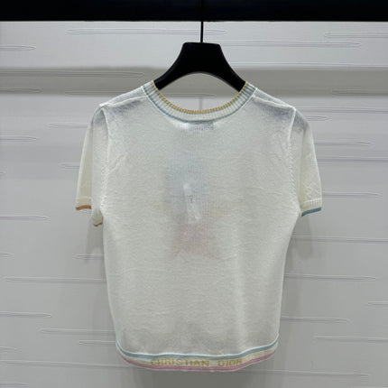 DIOR SHORT-SLEEVE KNIT TOP 269459