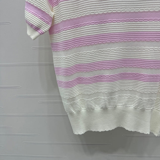 CHANEL SHORT-SLEEVE KNIT TOP 269464