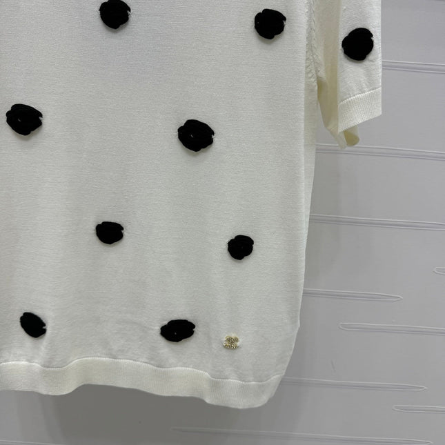 CHANEL SHORT-SLEEVE KNIT TOP 269465