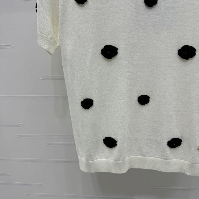 CHANEL SHORT-SLEEVE KNIT TOP 269465