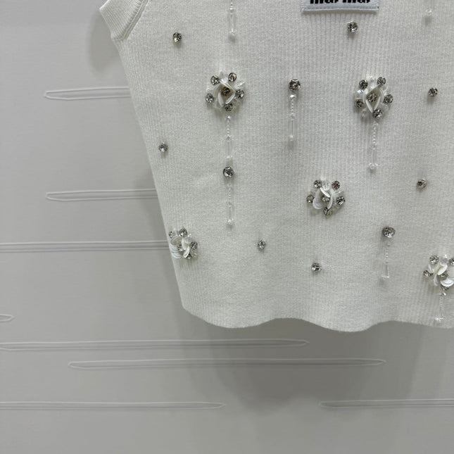 Miumiu 25 White Crop Top