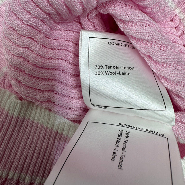 CHANEL 25S SHORT SLEEVE CREW NECK SWEATER 264254