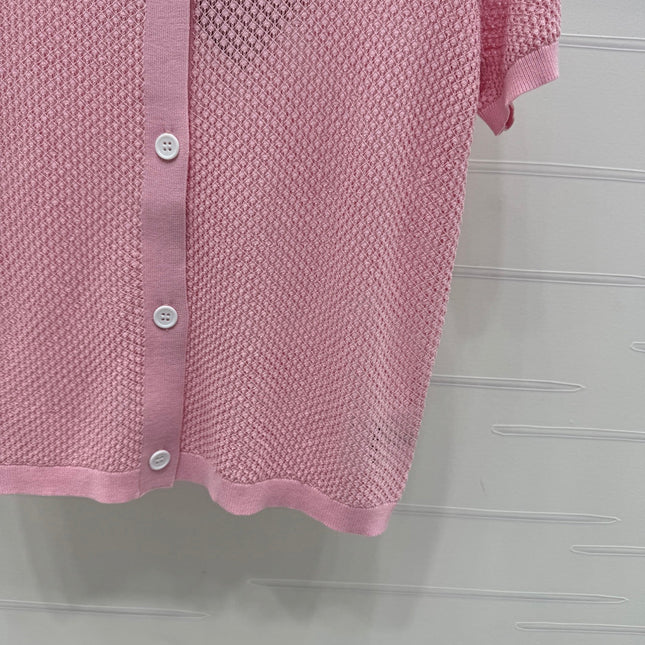 MIU 25S SHORT SLEEVE ROUND NECK CARDIGAN 264270